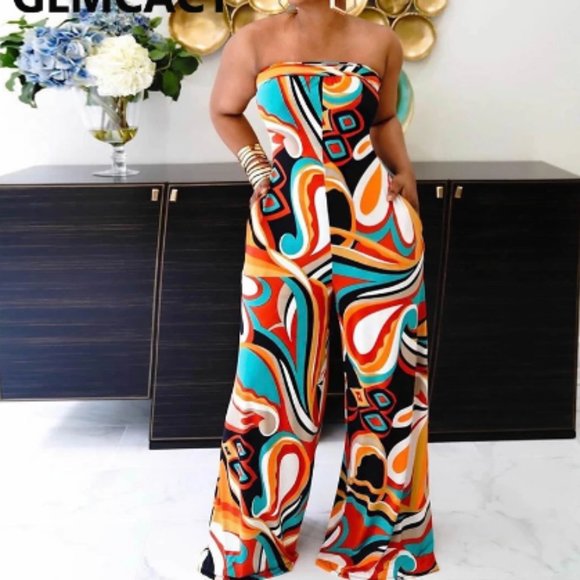 Source Unknown Pants - Abstract Print Jumpsuit